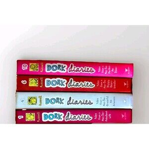 Dork Diaries Books Lot Of 4! Hardcover #1, #4, #6, & #10 By Rachel Renee Russell